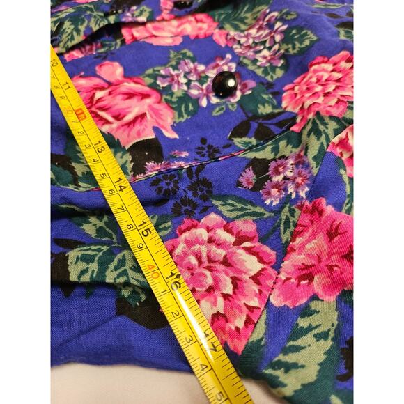 Vintage Jordan Michaels Floral Size 4P Padded Long Dress Women's Flower Garden - Picture 12 of 15